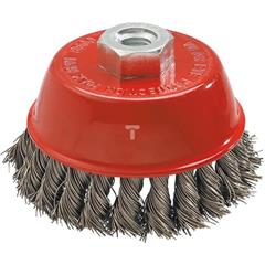 Szczotka druciana doczołowa 65 mm x M14 INOX 57H581