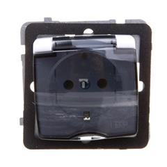 KARO Gniazdo bryzgoszczelne z/u schuko IP-44 biały GPH-1SS/m/00/d