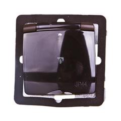KARO Gniazdo bryzgoszczelne z/u schuko IP-44 czekoladowy metalik GPH-1SS/m/40/d