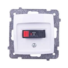 KARO Gniazdo głośnikowe pojedyncze białe GG-1S/m/00