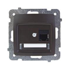 KARO Gniazdo komputerowe pojedyncze RJ45 kat.5e MMC czekoladowy metalik GPK-1S/K/m/40