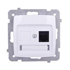 KARO Gniazdo komputerowe pojedyncze RJ45 kat.5e MMC białe GPK-1S/K/m/00