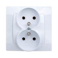 KARO Gniazdo podwójne z/u 16A białe GP-2SZ/00