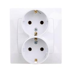 KARO Gniazdo podwójne z/u 16A schuko białe GP-2SS/00