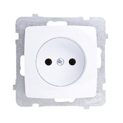 KARO Gniazdo pojedyncze b/u 16A białe GP-1S/m/00
