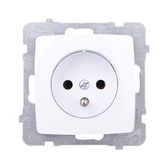 KARO Gniazdo pojedyncze z/u 16A białe GP-1SZ/m/00