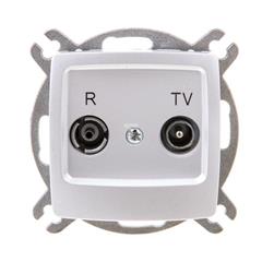 KARO Gniazdo antenowe RTV końcowe ZAR srebrny perłowy GPA-SK/m/43