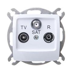 KARO Gniazdo antenowe RTV-SAT końcowe białe GPA-SS/m/00