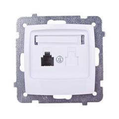 KARO Gniazdo telefoniczne pojedyncze białe GPT-1S/m/00