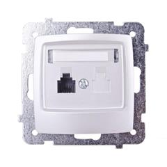 KARO Gniazdo telefoniczne pojedyncze srebrny perłowy GPT-1S/m/43