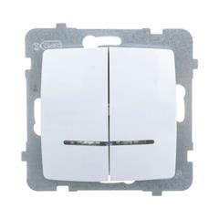 KARO Łącznik świecznikowy z podświetleniem biały ŁP-2SS/m/00