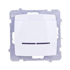 KARO Łącznik hotelowy z podświetleniem biały ŁP-15SS/m/00