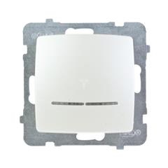 KARO Łącznik pojedynczy z podświetleniem ecru perłowy ŁP-1SS/m/42