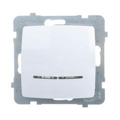 KARO Łącznik pojedynczy z podświetleniem biały ŁP-1SS/m/00