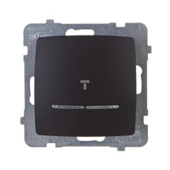 KARO Łącznik kontrolny z podświetleniem niebieskim czekoladowy metalik ŁP-12SS/m/40