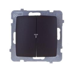 KARO Łącznik podwójny zwierny czekoladowy metalik ŁP-17S/m/40