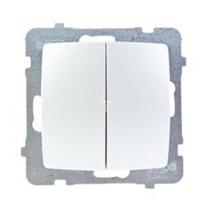 KARO Łącznik podwójny zwierny srebrny perłowy ŁP-17S/m/43