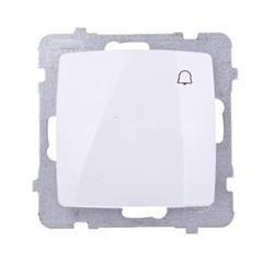 KARO Przycisk dzwonek biały ŁP-6S/m/00