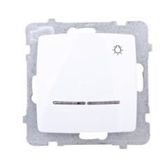 KARO Łącznik zwierny światło z podświetleniem pomarańczowym biały ŁP-5SS/m/00