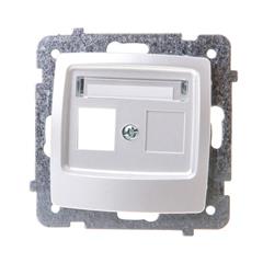 KARO Obudowa gniazda komputerowego pojedynczego srebrny perłowy GPK-1S/p/43
