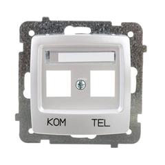 KARO Obudowa gniazda komputerowo-telefonicznego srebrny perłowy GPKT-S/p/43