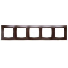 KARO Ramka pięciokrotna czekoladowy metalik R-5S/40
