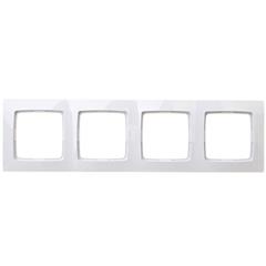 KARO Ramka poczwórna biała R-4S/00