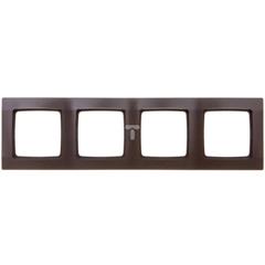 KARO Ramka poczwórna czekoladowy metalik R-4S/40