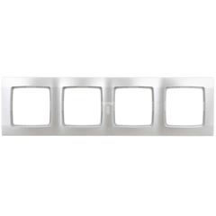 KARO Ramka poczwórna srebrny perłowy R-4S/43