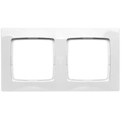 KARO Ramka podwójna biała R-2S/00