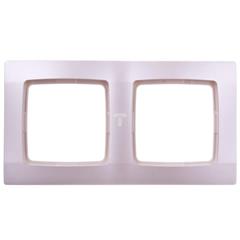 KARO Ramka podwójna ecru perłowy R-2S/42