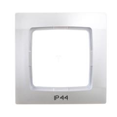 KARO Ramka pojedyncza do łączników IP44 srebrny perłowy RH-1S/43