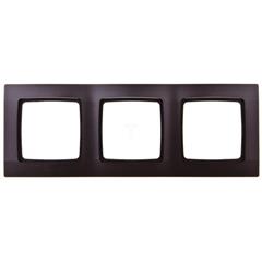 KARO Ramka potrójna czekoladowy metalik R-3S/40
