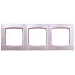 KARO Ramka potrójna ecru perłowy R-3S/42
