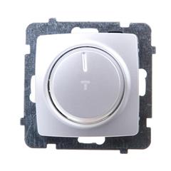 KARO Ściemniacz przyciskowo-obrotowy srebrny perłowy ŁP-8S/m/43