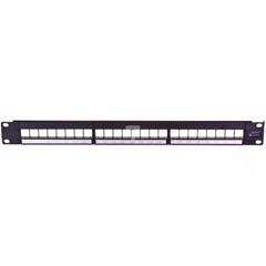 Panel krosowy 1RU - 24 x RJ45 UTP - KeyStone niewyposażony - prosty - czarny M305119