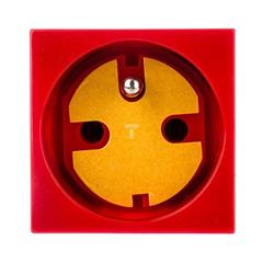 KOS45 Gniazdo pojedyncze DATA z/u 16A IP40 z kluczem uprawniającym i przesłoną torów czerwone 351043