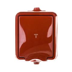 HYDRO LINE Gniazdo hermetyczne pojedyncze z/u 16A IP44 z klapką pełną klinkier 122232