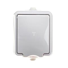 HYDRO LINE Gniazdo hermetyczne pojedyncze z/u 16A IP44 z klapką pełną białe 120432