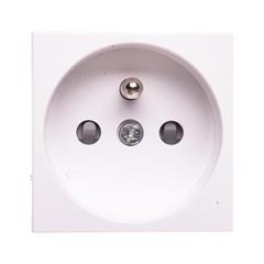 KOS45 Gniazdo pojedyncze z/u 16A 250V IP40 z przesłoną torów białe 350434