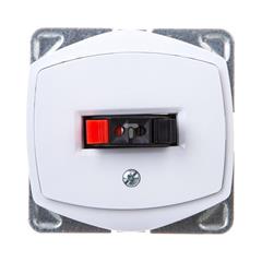 TON Gniazdo głośnikowe pojedyncze bez ramki biały GG-1C/m/00