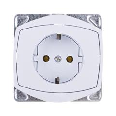 TON Gniazdo pojedyncze z/u 16A schuko bez ramki białe GP-1CS/m/00