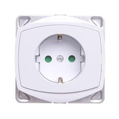 TON Gniazdo pojedyncze z/u 16A schuko z przesłonami bez ramki białe GP-1CSP/m/00