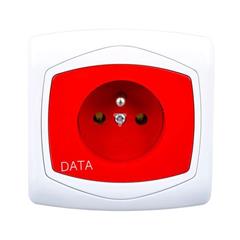 TON Gniazdo pojedyncze z uziemieniem DATA biały GP-1CZD/00