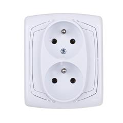 TON Gniazdo podwójne z funkcją niezamienności faz biały GP-2CC/00
