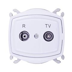 TON Gniazdo antenowe RTV końcowe ZAR bez ramki 2,5-3dB białe GPA-CK/m/00