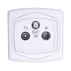 TON Gniazdo RTV-SAT przelotowe biały GPA-CSP/00