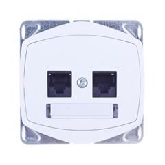 TON Gniazdo komputerowe podwójne kat. 5e MMC bez ramki biały GPK-2C/K/m/00
