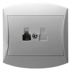 TOP Gniazdo telefoniczne pojedyncze RJ11 białe GPT-1T/00