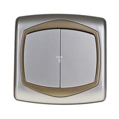 TON Łącznik schodowy podwójny satyna + złoto ŁP-10C/16/20